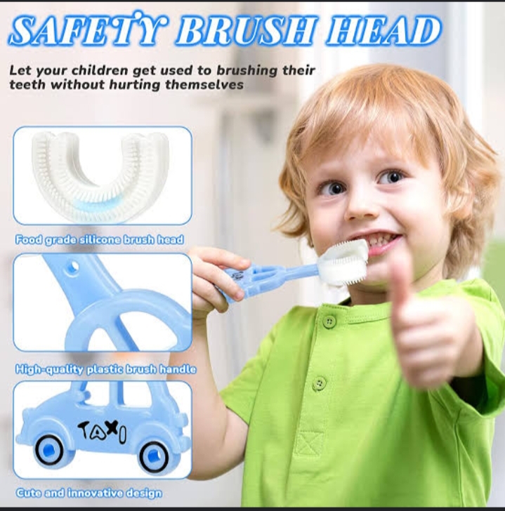 Toothbrush Children 360 Degree U-shaped Child Toothbrush Teethers Brush Silicone Kids Teeth Oral Care Cleaning