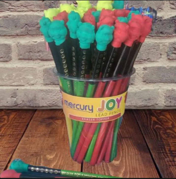 8220 Mercury Joy Lead Pencil 48 Pcs Jar with Eraser