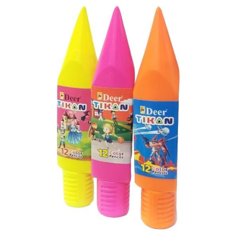 Deer ,Color Pencils (Full Size 12 colour Pencil )