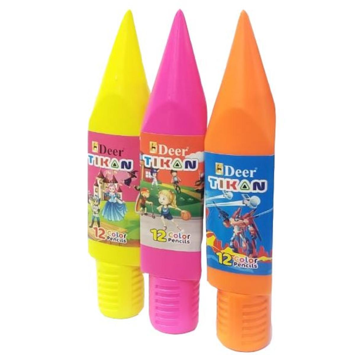 Deer ,Color Pencils (Full Size 12 colour Pencil )