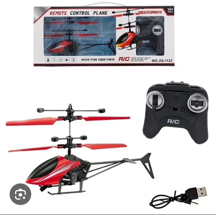 Rc Helicopter-Up - Down / Left - Right - Remote Control Flying Plane 360 Rotatable With Remote 2 channel - USB Rechargeable