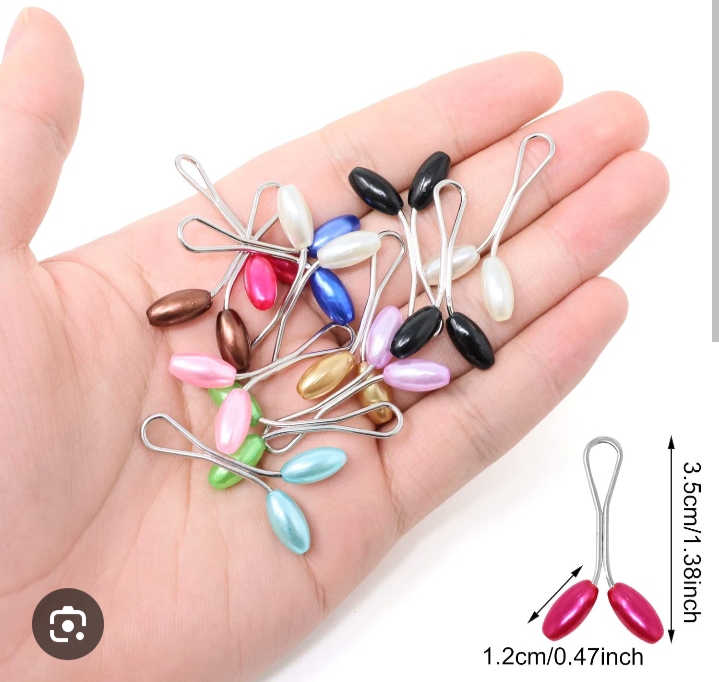 Imported Multi Color Hijab Clip Scarf Pins Clips Brooch For Women Headscarf Shawl Safety Pin(1 Pack 12 pcs pin)
