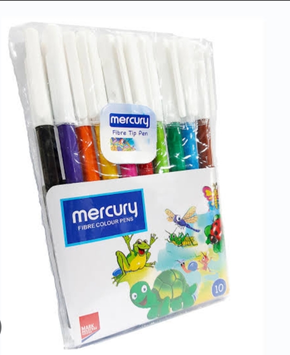Mercury Fiber Colour Marker,s Pack of 10 Pcs
