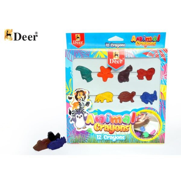 Deer Animal Wax Crayons 12 Colours