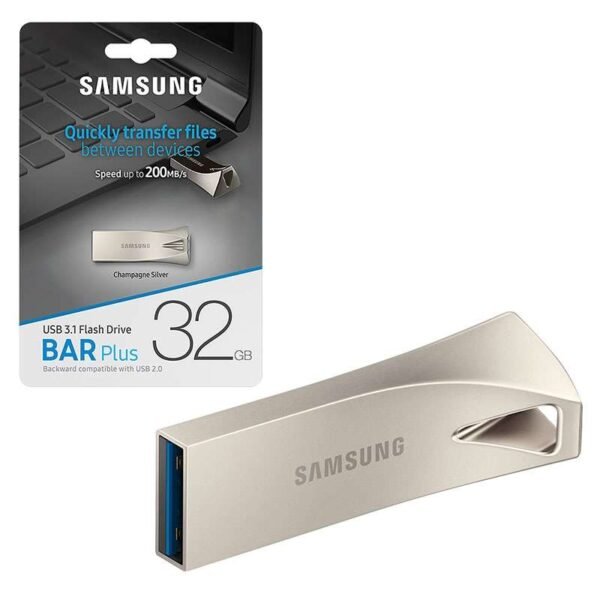 Samsung - 32GB  USB 3.0 Flash Drive - Durable, High-Speed, Metal Design for Secure Data Transfer - Best Quality