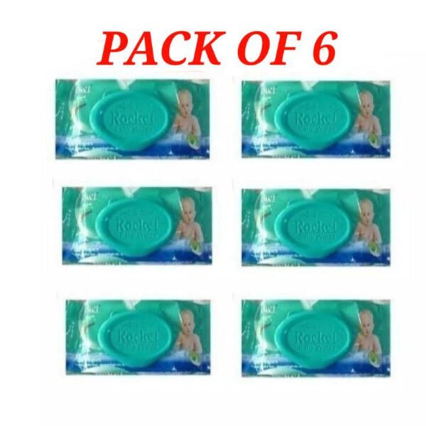 Rocket Baby Wipes  Pack Of 6