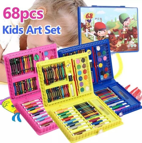 Multi Color 68 PCS Coloring kit / Set With Button Box Best Quality