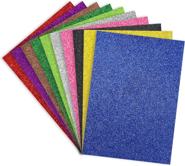 Foaming Glitter Sheets A4 Size Pack of 10