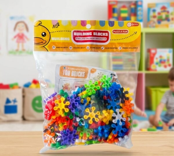 Colorful snowflake building blocks,Brain and Educational Toys for kids and Boys