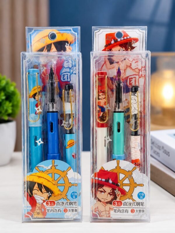 Animate 3 in 1-One Naruto Fountain Pen Set Blind Box Pen .Pack of 1